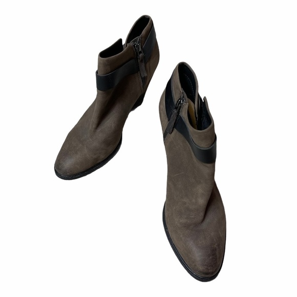 Dolce Vita Brown Leather Ankle Booties Size 8.5 - Picture 1 of 8